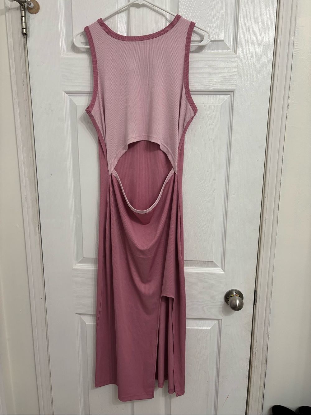 Women's Two-Tone Cut Out Pink Dress – Size XL